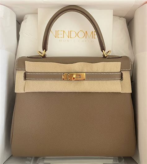 hermes kelly etoupe gold|Hermes etoupe purses.